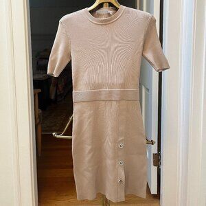 Jonathan Simkhai Women's Crawford Ribbed Mini Dress In Almond